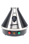 Volcano Classic desktop vaporizer in stainless Silver & Black finish, front view showing dial and HEAT, CONTROL, AIR buttons.