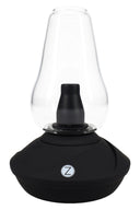 Zenco Uno desktop vaporizer in matte Onyx finish with clear glass cup and black diffuser for auto-fill vapor sessions.
