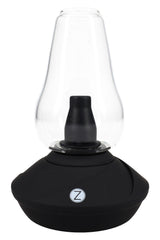 Zenco Uno desktop vaporizer in matte Onyx finish with clear glass cup and black diffuser for auto-fill vapor sessions.