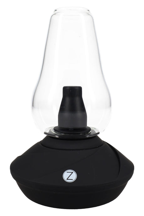 Zenco Uno desktop vaporizer in matte Onyx finish with clear glass cup and black diffuser for auto-fill vapor sessions.