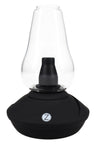 Zenco Uno desktop vaporizer in matte Onyx finish with clear glass cup and black diffuser for auto-fill vapor sessions.