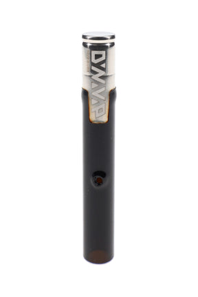 Compact black DynaVap G3 battery-free glass dry herb vaporizer with stainless Captive Cap and carb hole centered on the stem.