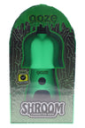 Green Ooze Shroom 650 mAh character 510 battery packaged in display box, Type-C charging badge and window outline visible.