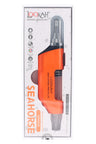Orange Lookah Seahorse Pro Plus electric nectar collector pen boxed, revealing side window with tank and bold orange SEAHORSE label.