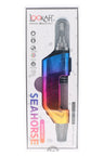 Rainbow Lookah Seahorse Pro Plus electric dab pen boxed, gradient finish visible through window with SEAHORSE RAINBOW text at bottom.