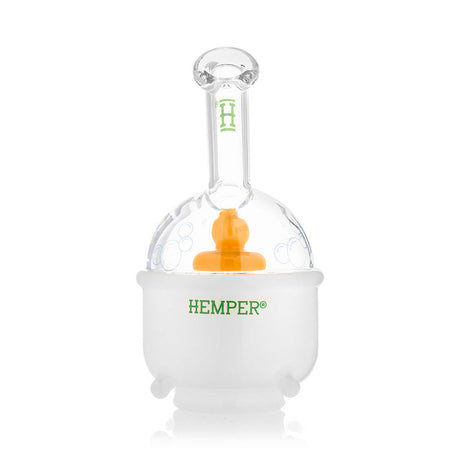 Rear view of Ducky Peak top showing Hemper logo on white base and bubble dome details around the chamber