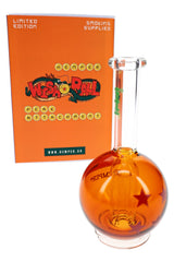 Hemper Wish Ball Peak attachment beside orange retail box, star-pattern orb chamber and tall clear mouthpiece detail