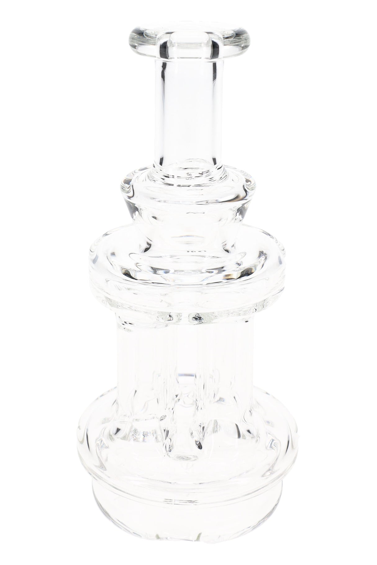 Clear MJ Arsenal Quadra Peak attachment with four-column dry top design shown in front product view
