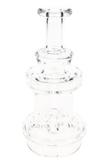 Clear MJ Arsenal Quadra Peak attachment with four-column dry top design shown in front product view