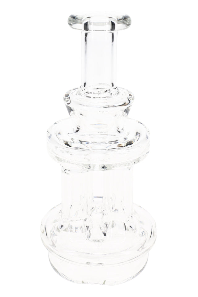 Clear MJ Arsenal Quadra Peak attachment with four-column dry top design shown in front product view