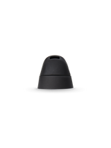 Black Puffco Proxy Core silicone mouthpiece shown front-facing with compact rounded shape