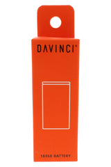 Front-facing orange DaVinci 18350 battery retail box for MIQRO-C replacement battery accessory display