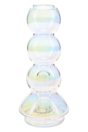 BigFun! iridescent Peak top with rounded bubble chambers, rainbow finish, and compact borosilicate form