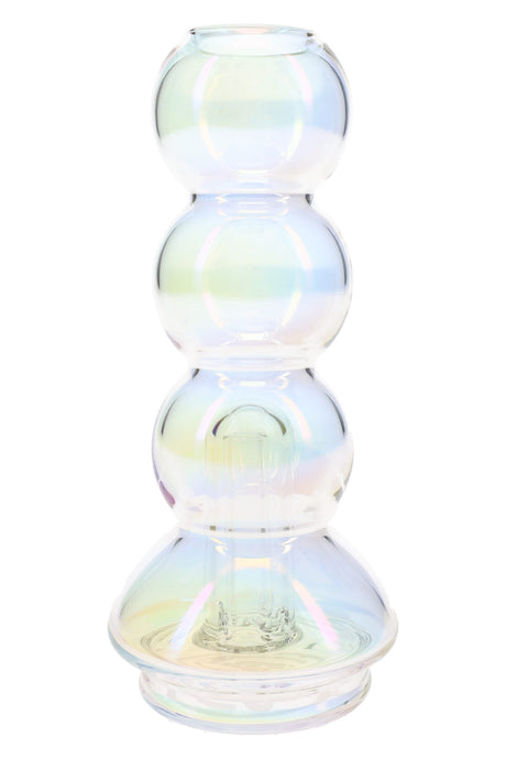 BigFun! iridescent Peak top with rounded bubble chambers, rainbow finish, and compact borosilicate form