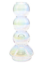 BigFun! iridescent Peak top with rounded bubble chambers, rainbow finish, and compact borosilicate form