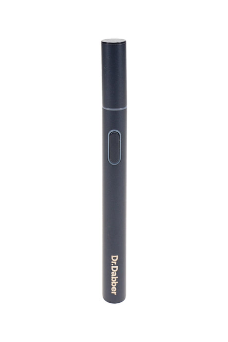 Close-up of black Dr. Dabber Drop dab tool with side button and slim heated concentrate tip