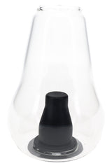 Clear Zenco Duo glass with black silicone diffuser for compatible desktop vaporizer sessions