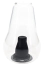 Clear Zenco Duo glass with black silicone diffuser for compatible desktop vaporizer sessions