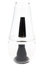 Clear Zenco Flow water glass with black silicone diffuser, carb hole, and rounded vapor cup shape