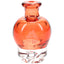 Transparent Red Puffco Pivot glass mouthpiece with clear lower connection and flame logo