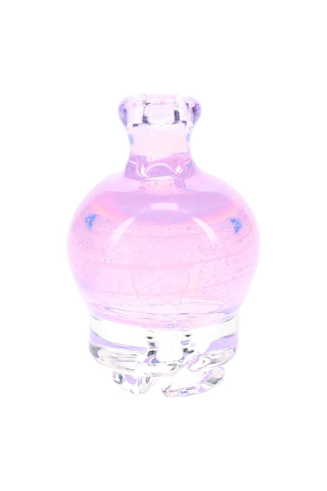 Pink Slyme Puffco Pivot glass mouthpiece with pale purple-pink body and rounded glass shape