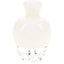 Glow in the Dark Puffco Pivot glass mouthpiece with pale glass body on black background