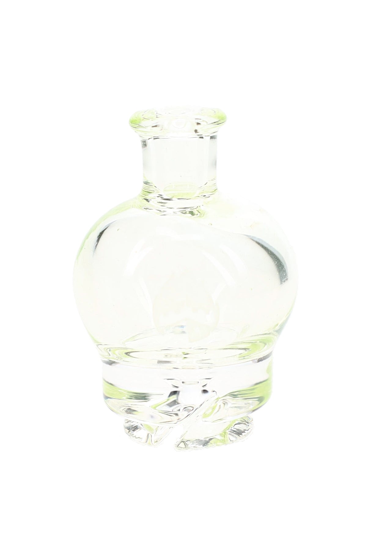 Illuminati Green Puffco Pivot glass mouthpiece with pale green body and clear connection