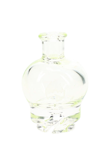 Illuminati Green Puffco Pivot glass mouthpiece with pale green body and clear connection