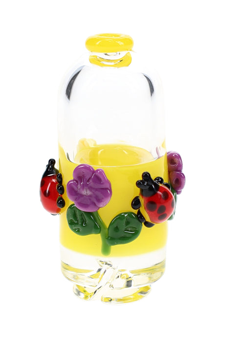 Sunshine Garden Puffco Pivot mouthpiece with floral glass details and bright garden theme