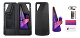 Puffco Peak Pro Plasma kit with open and closed carry case views, USB-C cable, swabs, loading tool and cards