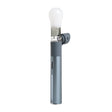 BigFun! white Lightbowlb glass top mounted on a gray Puffco Pivot with its original mouthpiece flipped open