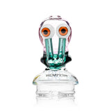 Front view of the HEMPER Snail Dry Top with orange eyes, green eyestalks, and a clear decorated base