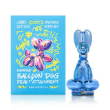 Blue HEMPER Balloon Dog Puffco Peak Top beside its illustrated turquoise retail box