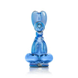 Front view of the blue HEMPER Balloon Dog Peak Top showing rounded ears, seated legs, and snout mouthpiece