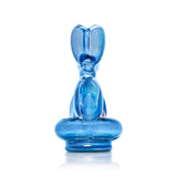 Rear view of the blue HEMPER Balloon Dog Peak Top showing its sculpted tail, ears, and rounded base