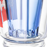 Close-up of BigFun! Sip-N-Dip Peak glass top blue inner chamber with slotted diffusion openings at the base