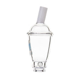 BigFun! Sip-N-Dip Pivot glass top rear view showing clear cup chamber, domed top and lower glass connection
