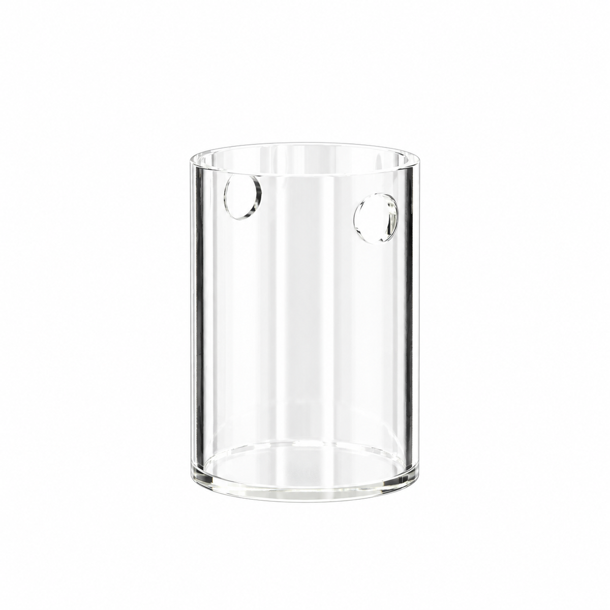 Dr. Dabber Switch² quartz vaporizer insert with clear cylindrical walls and two precision-cut upper openings