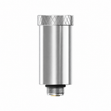 Dr. Dabber Ghost² eChamber side view showing silver housing, threaded base and textured upper rim