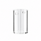 Dr. Dabber Switch GO Sapphire Plus insert front view with clear cylindrical walls and two side openings