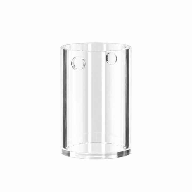 Dr. Dabber Switch GO Sapphire Plus insert front view with clear cylindrical walls and two side openings