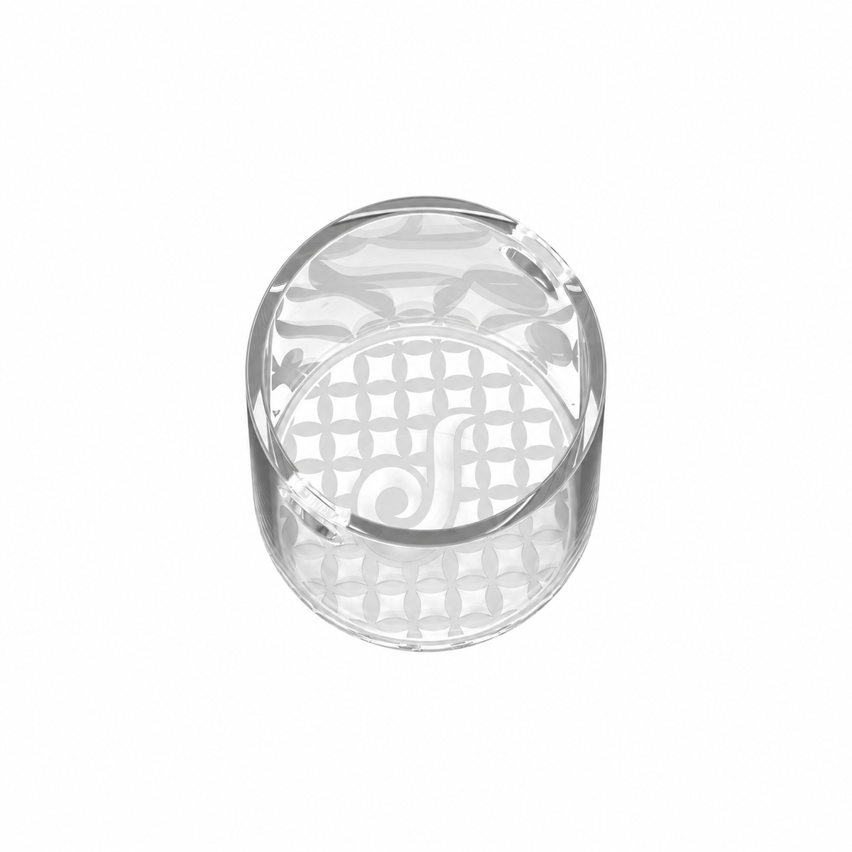 Top view of Dr. Dabber Switch GO Sapphire Plus vaporizer insert with patterned base and two side openings