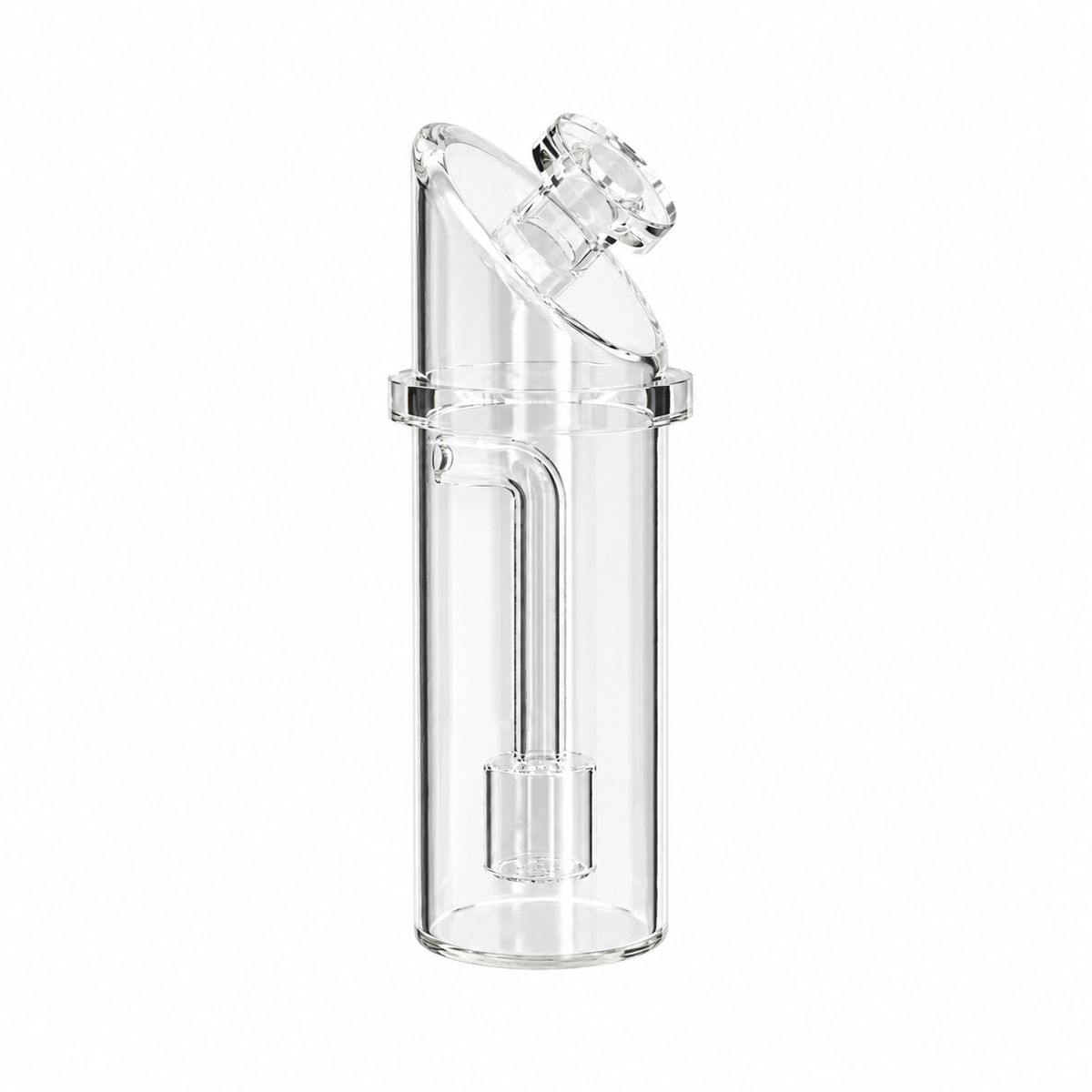 Dr. Dabber Switch² replacement glass attachment with clear chamber, angled top opening and laser-cut percolator