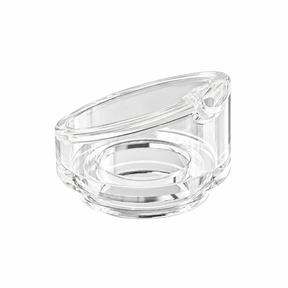Dr. Dabber Ghost² glass vaporizer mouthpiece in clear glass with angled top, air opening and circular base recess