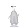 MJ Arsenal Specter Peak glass top front view with frosted ghost body, smiling face and clear mouthpiece