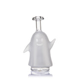 MJ Arsenal Specter Peak glass top front view with frosted ghost body, smiling face and clear mouthpiece