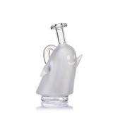 MJ Arsenal Specter Peak glass top angled front view with smiling ghost face, raised arms and clear rear loop