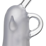 MJ Arsenal Specter Peak glass top detail showing frosted ghost arm and thick clear glass rear loop handle