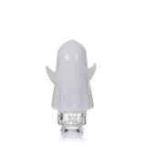 MJ Arsenal Specter Pivot glass attachment front view with frosted ghost body, raised arms and white eyes