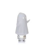 Rear angled MJ Arsenal Specter Pivot glass attachment with sculpted ghost arms and frosted glass body
